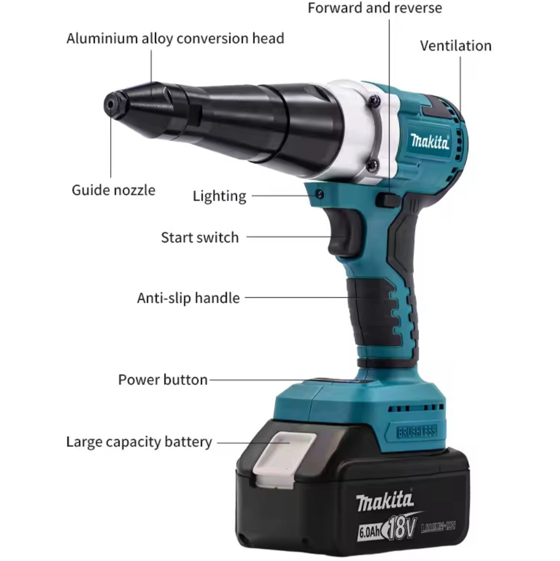 Makita Rivet Gun LED