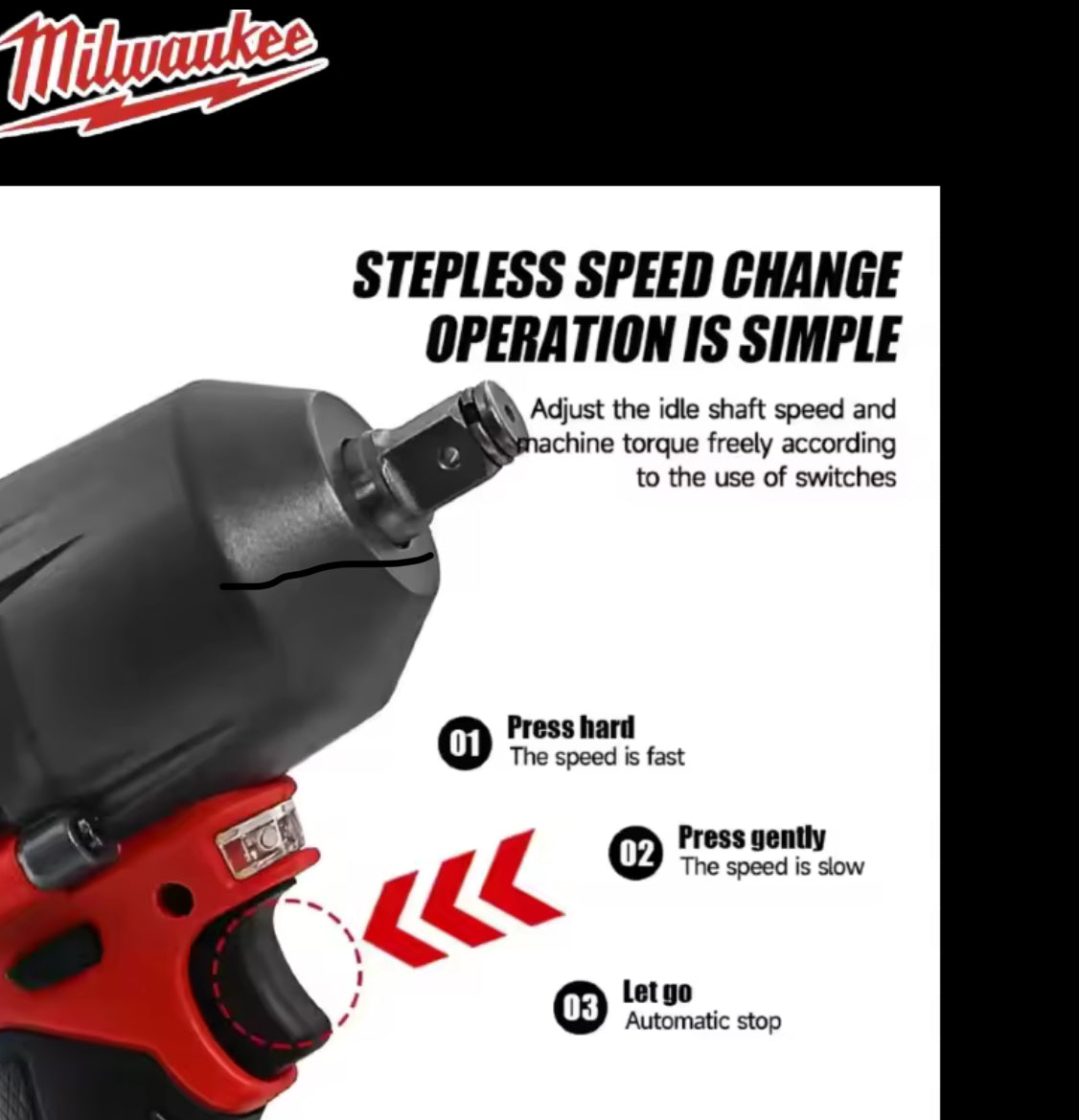Milwaukee Electric Wrench Large Torque