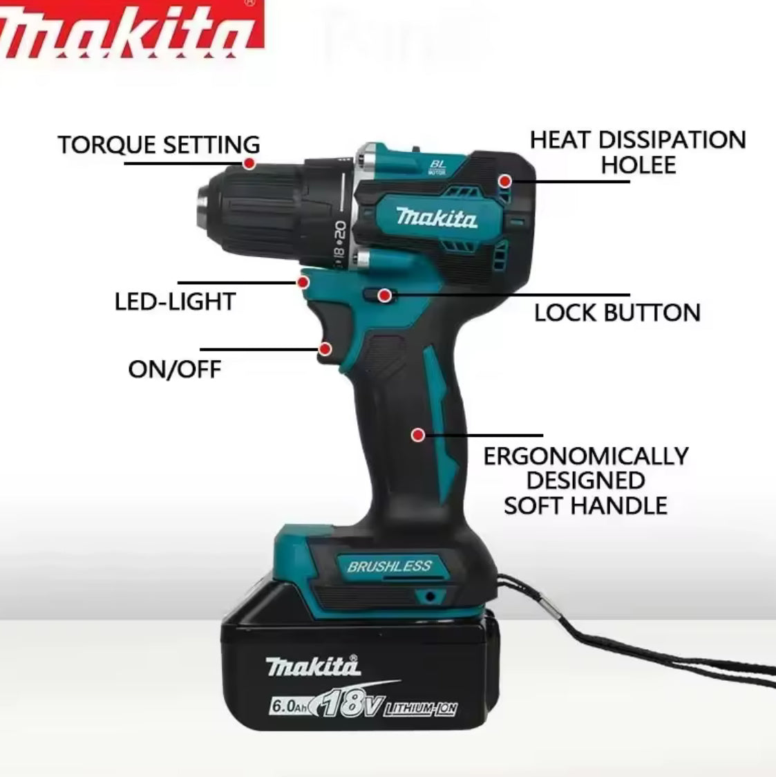 Makita Original DDF487 Cordless Drill
